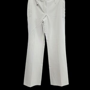 Prada Beige Dress Pants Womens 42 Low Rise Wide Leg Trousers Beige